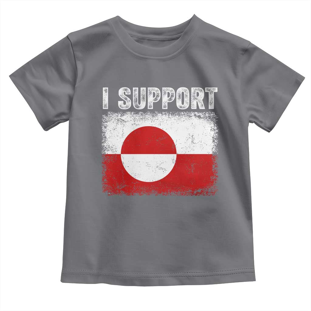 I Support Greenland Toddler T Shirt Grunge Flag