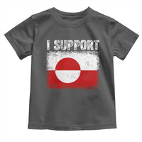 I Support Greenland Toddler T Shirt Grunge Flag