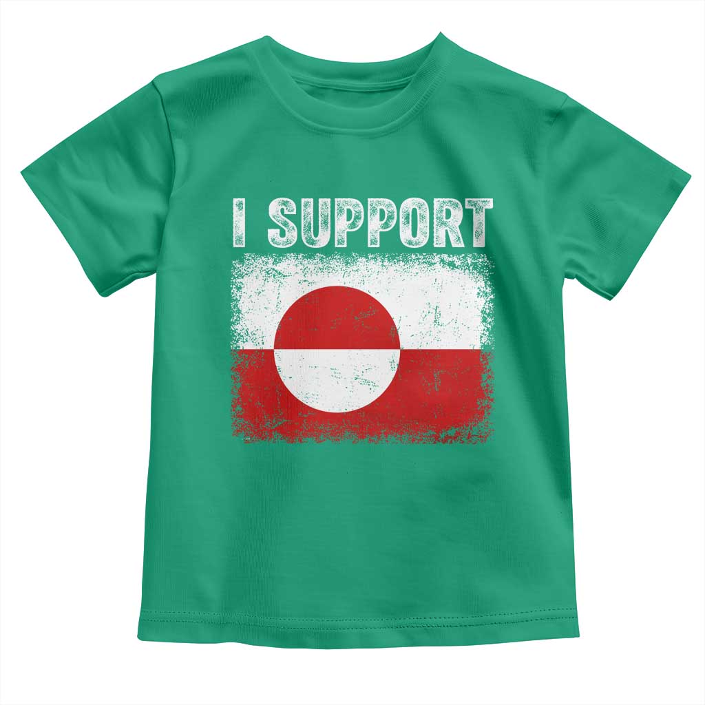 I Support Greenland Toddler T Shirt Grunge Flag