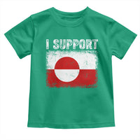 I Support Greenland Toddler T Shirt Grunge Flag