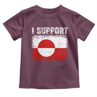 I Support Greenland Toddler T Shirt Grunge Flag
