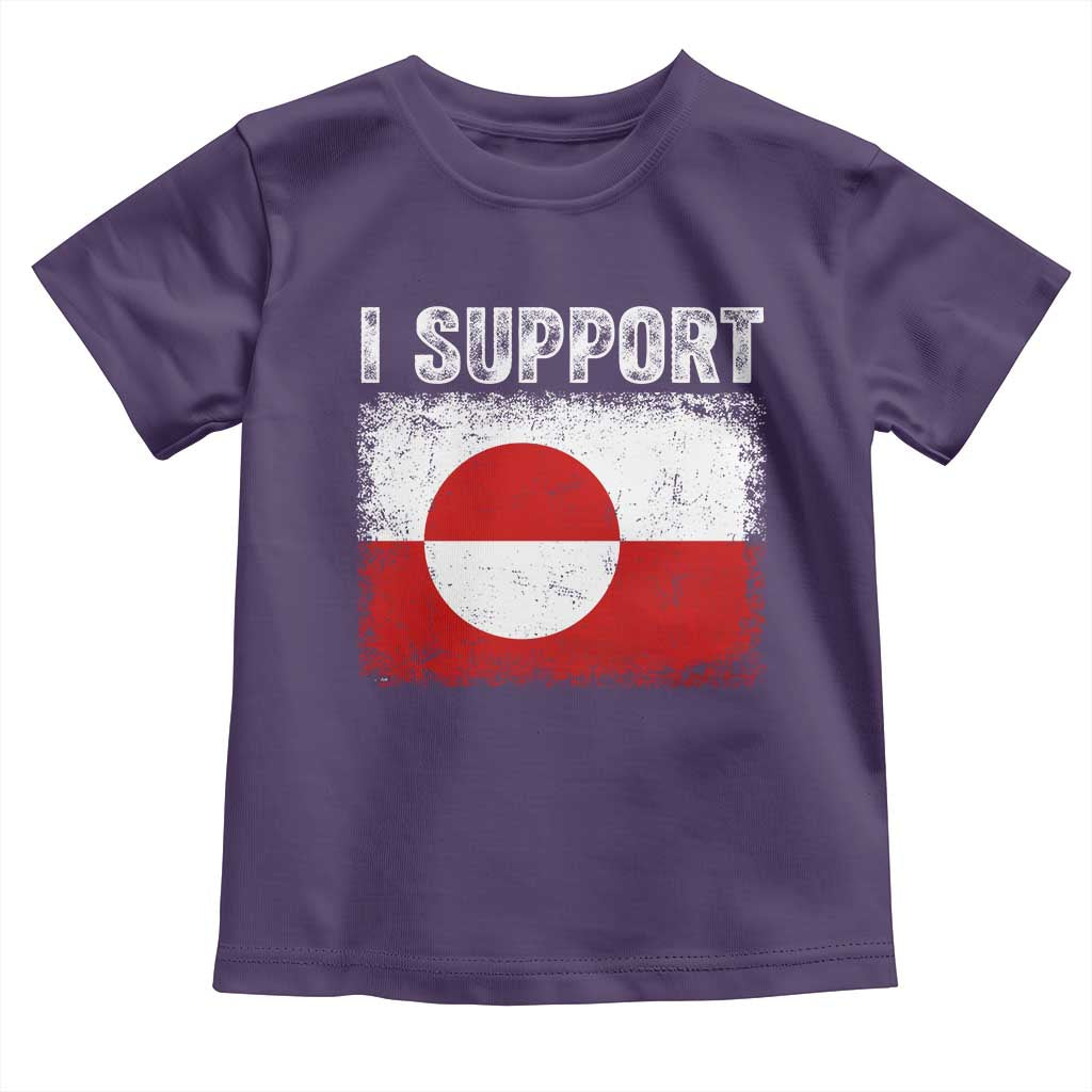 I Support Greenland Toddler T Shirt Grunge Flag