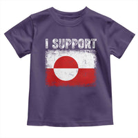 I Support Greenland Toddler T Shirt Grunge Flag