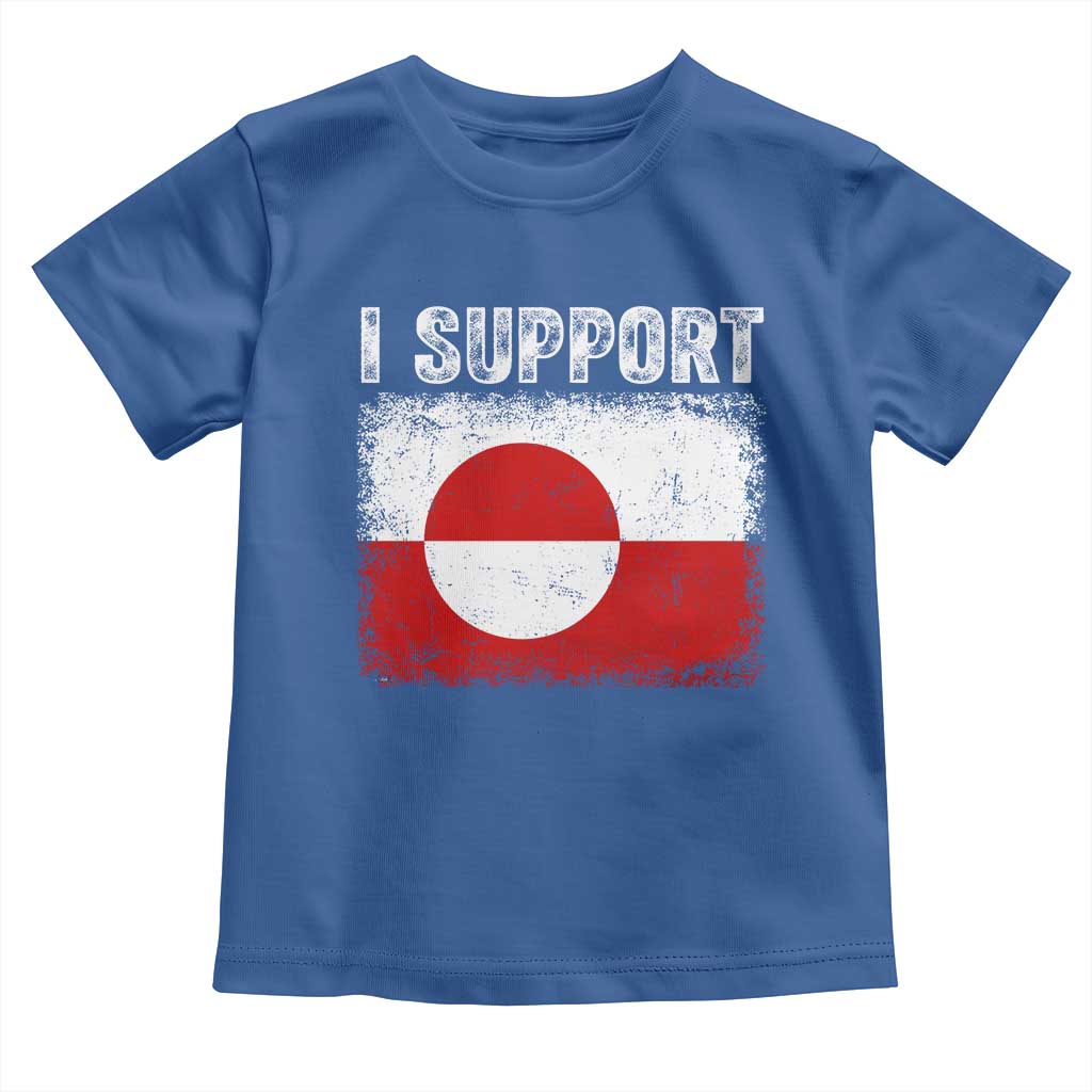 I Support Greenland Toddler T Shirt Grunge Flag