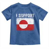 I Support Greenland Toddler T Shirt Grunge Flag