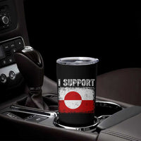 I Support Greenland Tumbler Cup Grunge Flag