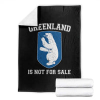 Greenland Is Not For Sale Throw Blanket Polar Bear Vintage Political Protest