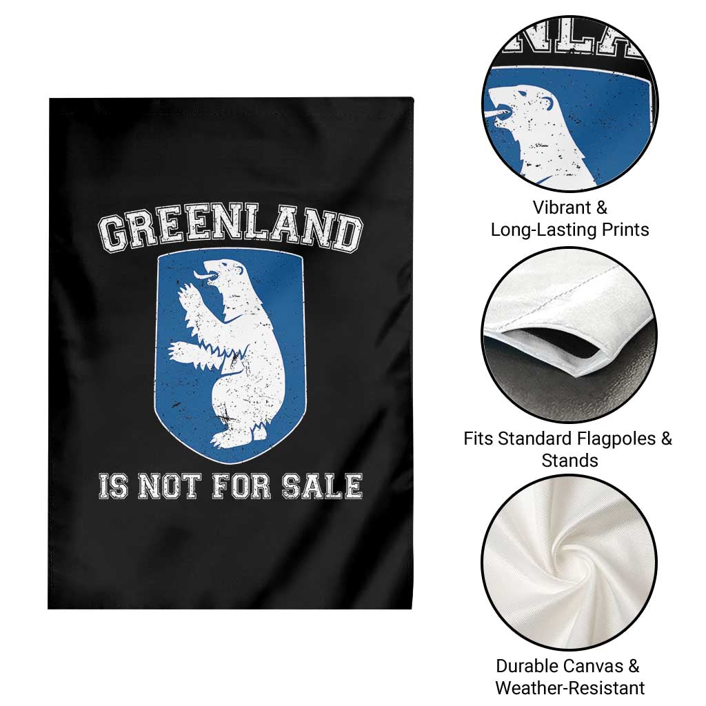 Greenland Is Not For Sale Garden Flag Polar Bear Vintage Political Protest