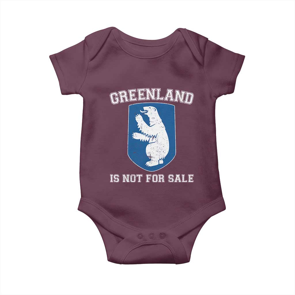 Greenland Is Not For Sale Baby Onesie Polar Bear Vintage Political Protest