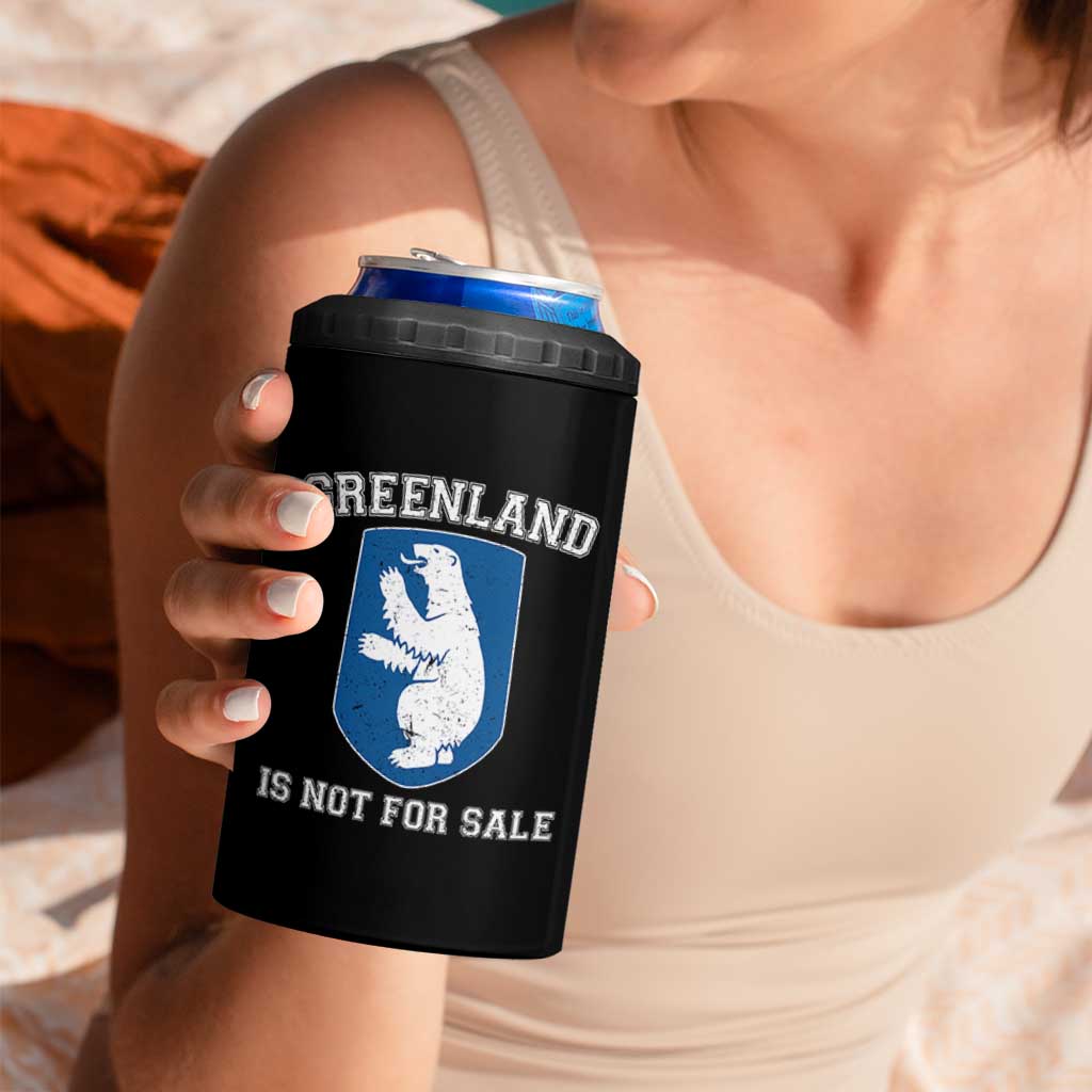 Greenland Is Not For Sale 4 in 1 Can Cooler Tumbler Polar Bear Vintage Political Protest