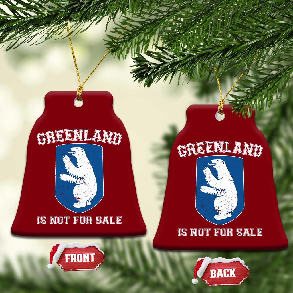 Greenland Is Not For Sale Ceramic Ornament Polar Bear Vintage Political Protest
