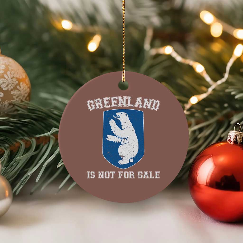 Greenland Is Not For Sale Ceramic Ornament Polar Bear Vintage Political Protest