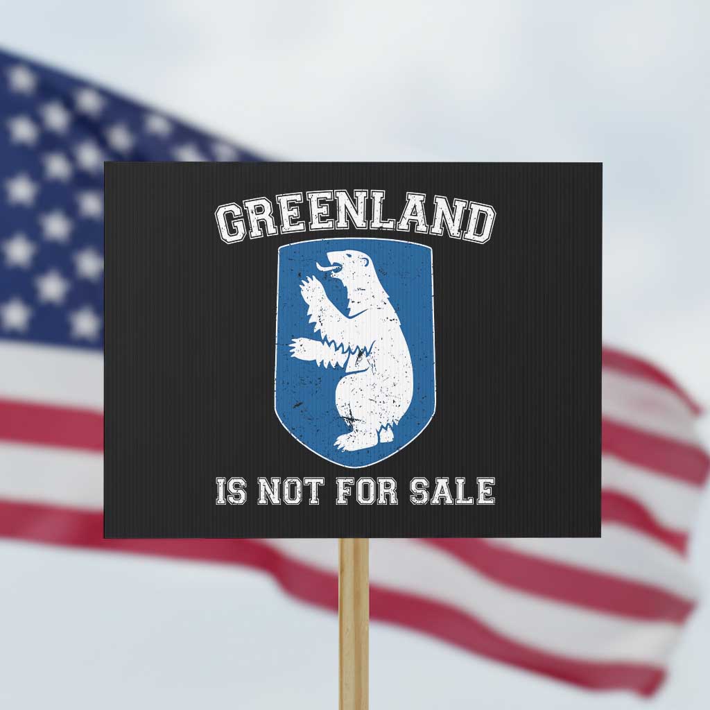 Greenland Is Not For Sale Protest Sign Polar Bear Vintage Political Protest