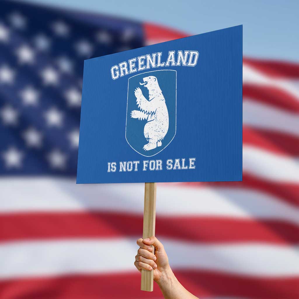 Greenland Is Not For Sale Protest Sign Polar Bear Vintage Political Protest
