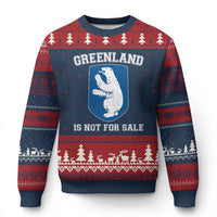 Greenland Is Not For Sale Ugly Christmas Sweater Polar Bear Vintage Political Protest