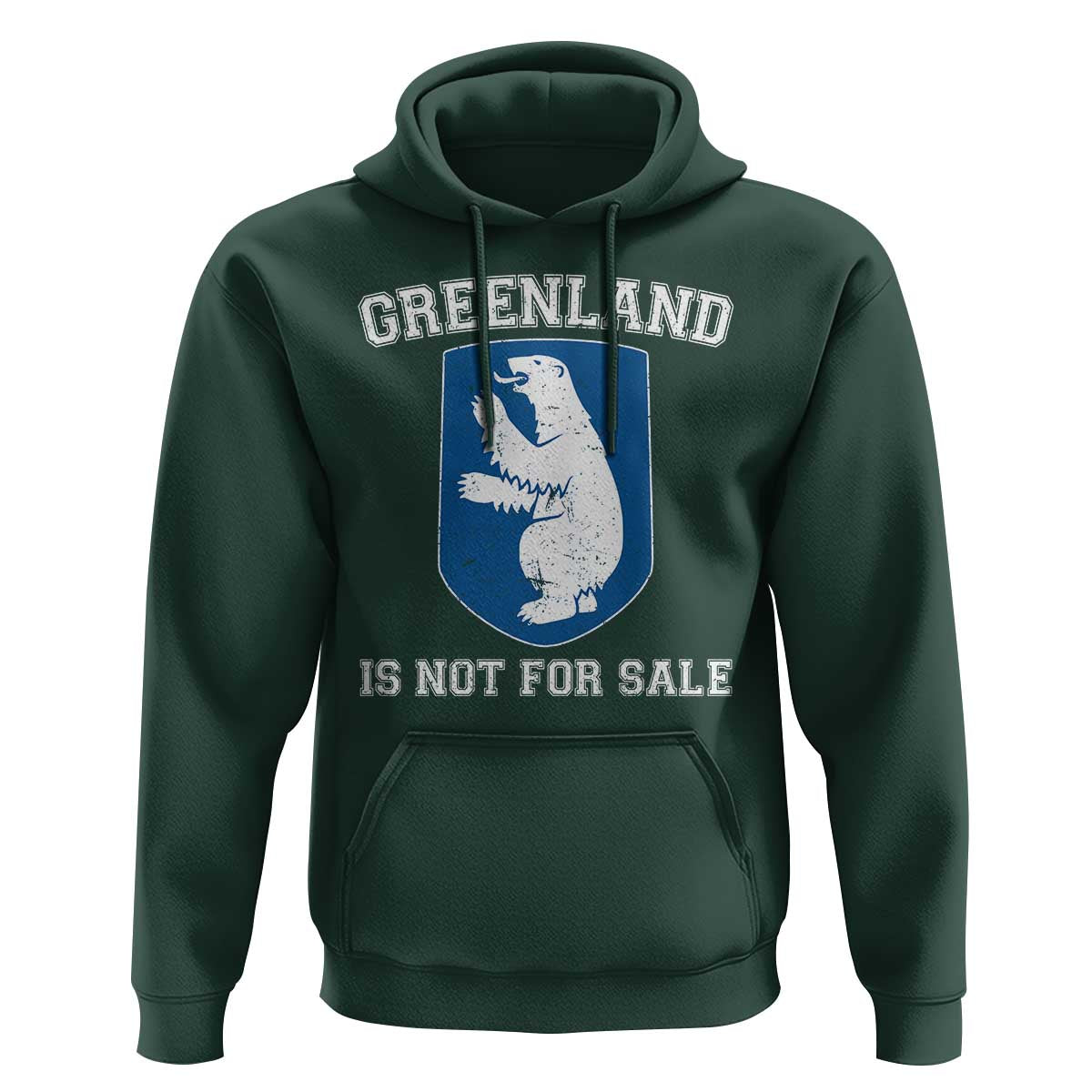 Greenland Is Not For Sale Hoodie Polar Bear Vintage Political Protest