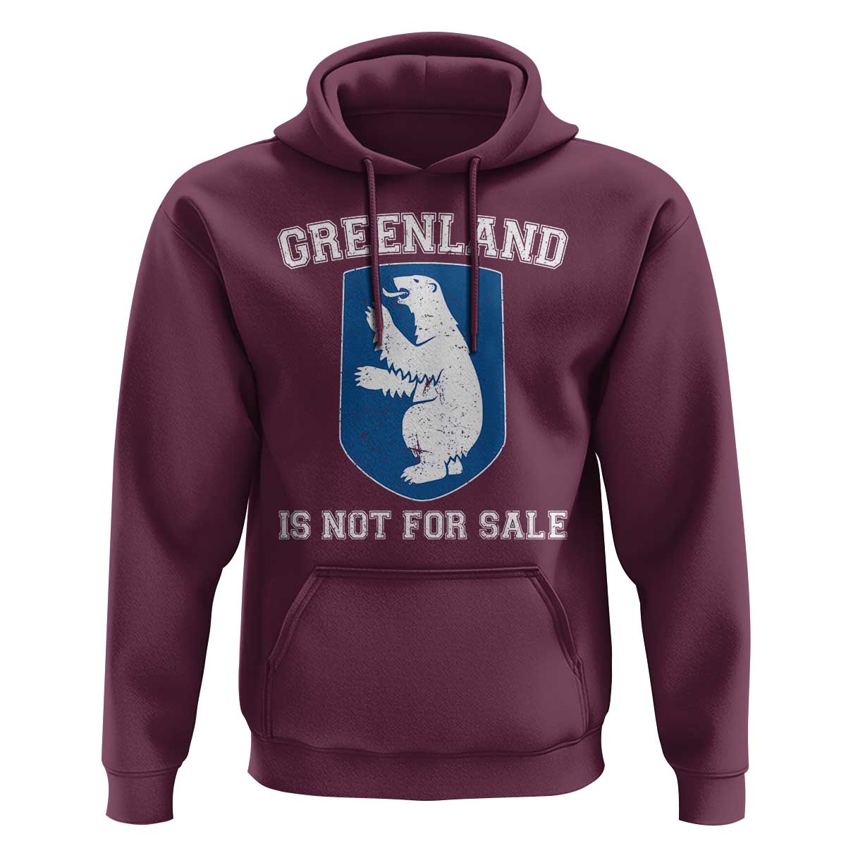 Greenland Is Not For Sale Hoodie Polar Bear Vintage Political Protest