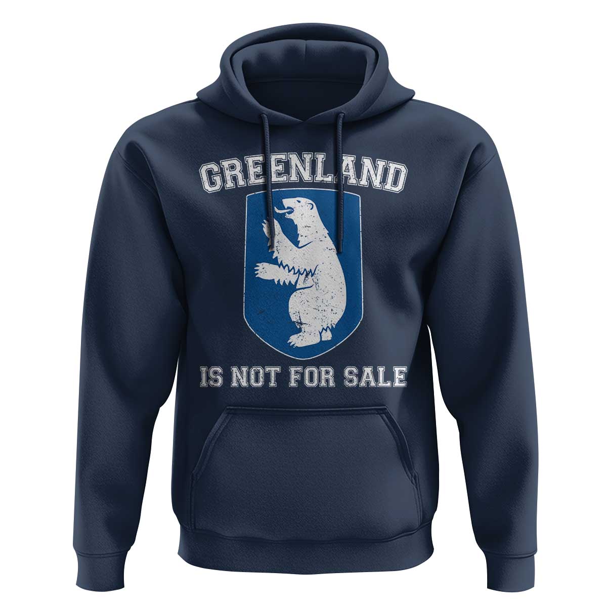 Greenland Is Not For Sale Hoodie Polar Bear Vintage Political Protest