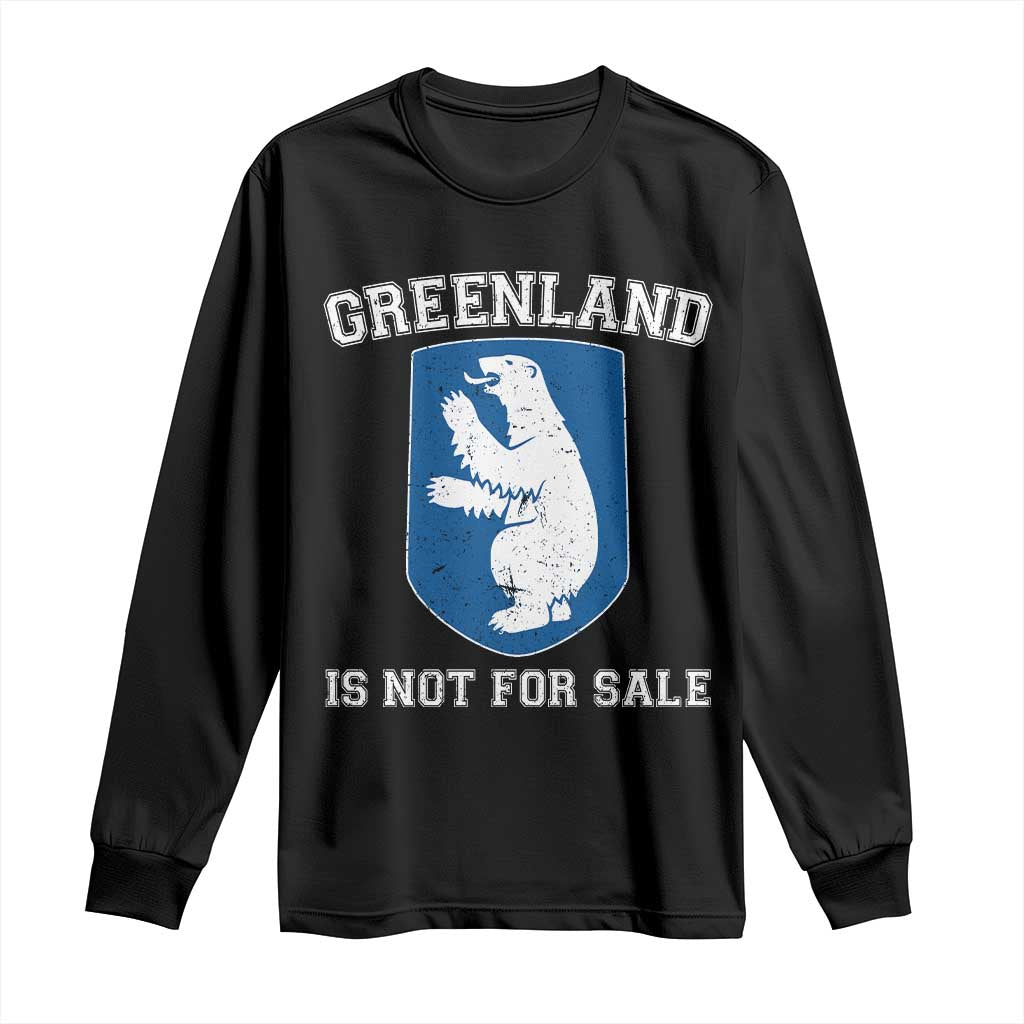 Greenland Is Not For Sale Long Sleeve Shirt Polar Bear Vintage Political Protest