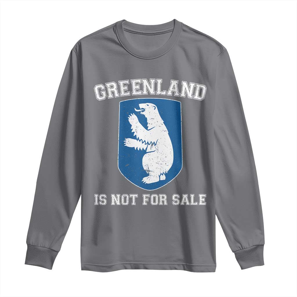 Greenland Is Not For Sale Long Sleeve Shirt Polar Bear Vintage Political Protest
