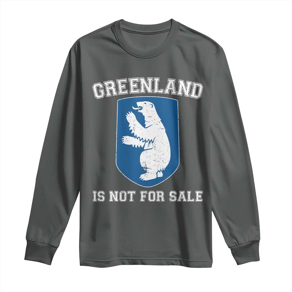 Greenland Is Not For Sale Long Sleeve Shirt Polar Bear Vintage Political Protest
