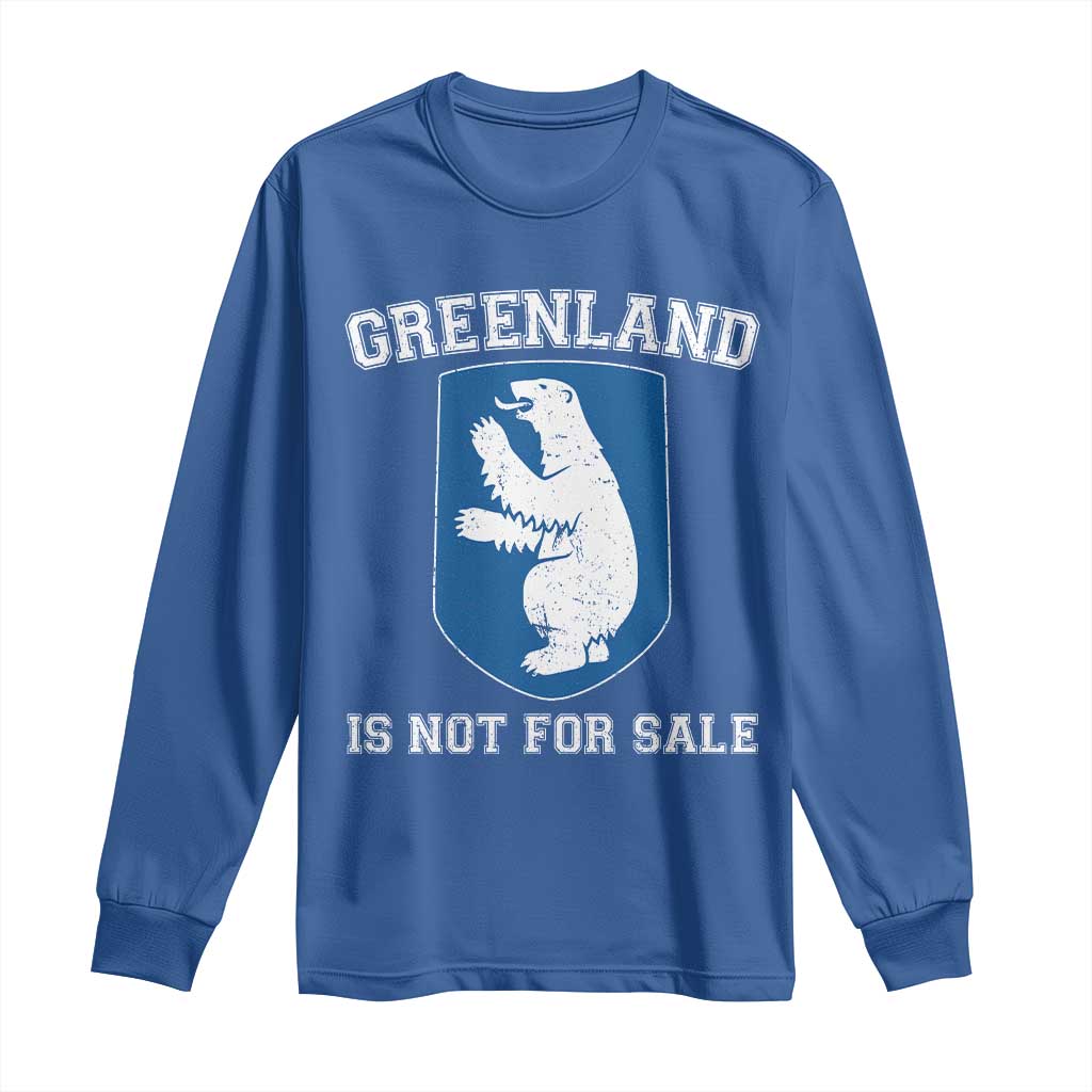Greenland Is Not For Sale Long Sleeve Shirt Polar Bear Vintage Political Protest