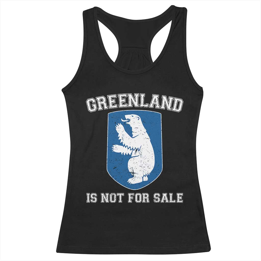 Greenland Is Not For Sale Racerback Tank Top Polar Bear Vintage Political Protest