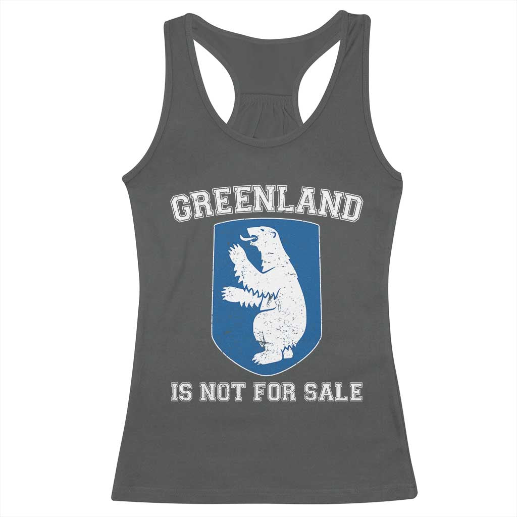 Greenland Is Not For Sale Racerback Tank Top Polar Bear Vintage Political Protest