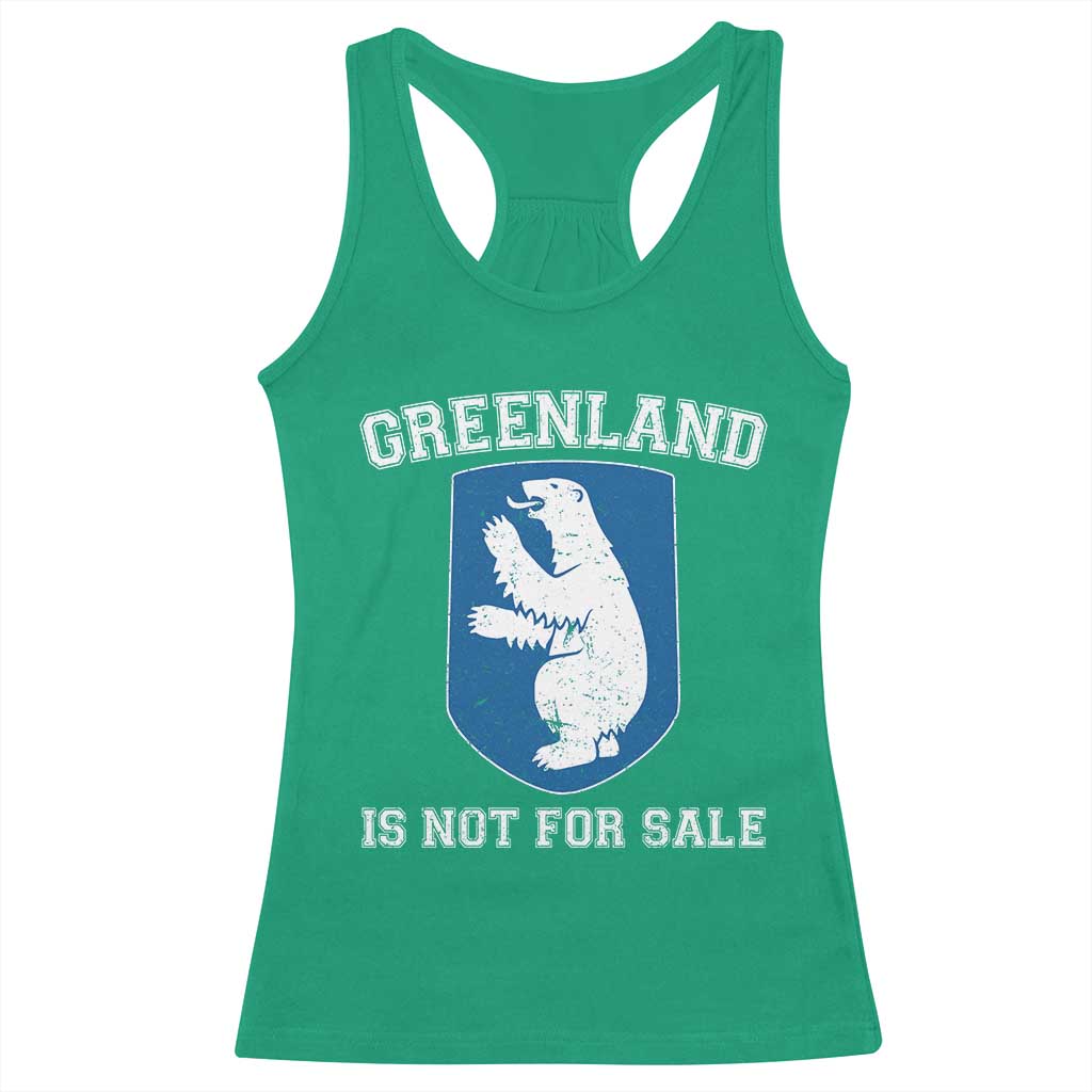 Greenland Is Not For Sale Racerback Tank Top Polar Bear Vintage Political Protest