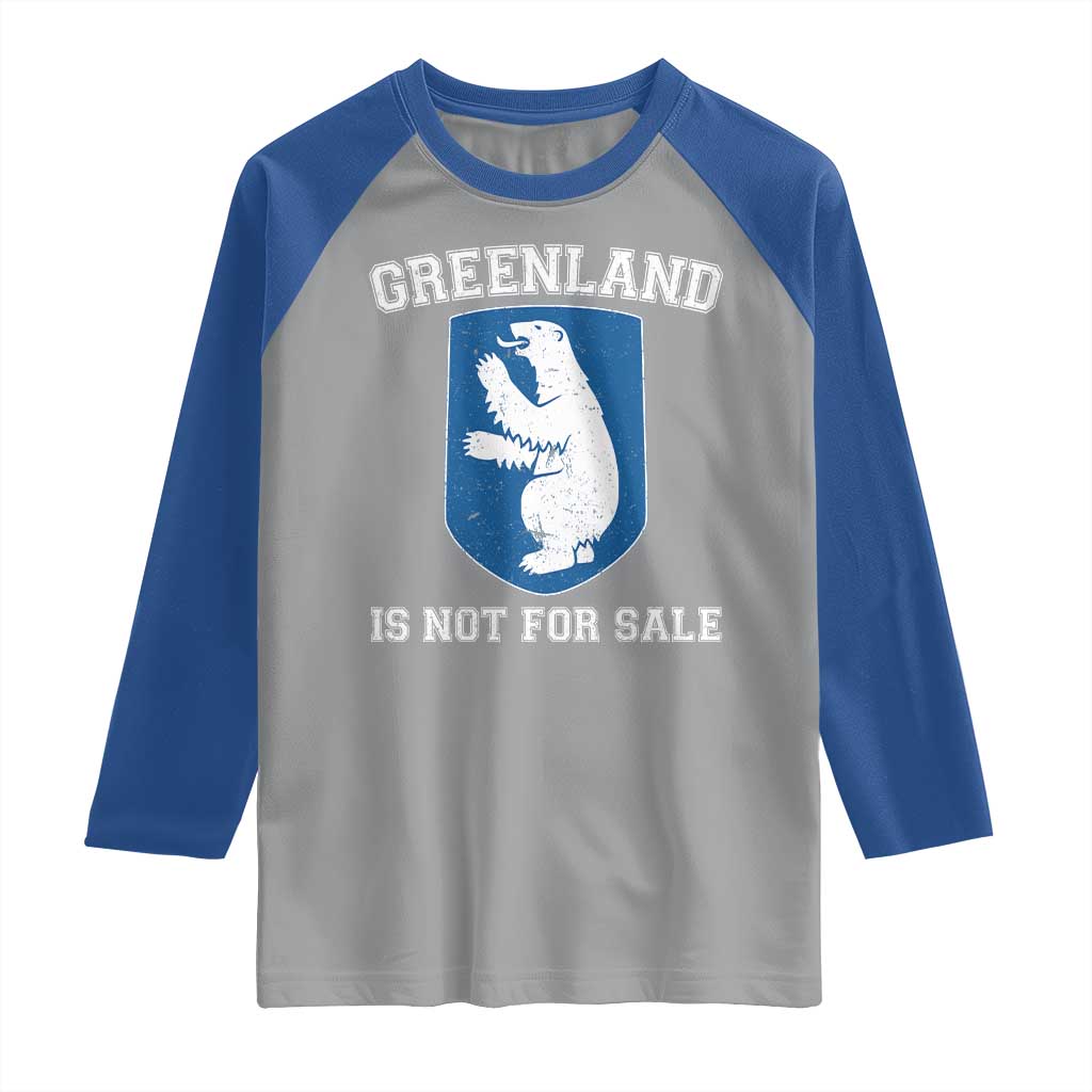 Greenland Is Not For Sale Raglan Shirt Polar Bear Vintage Political Protest
