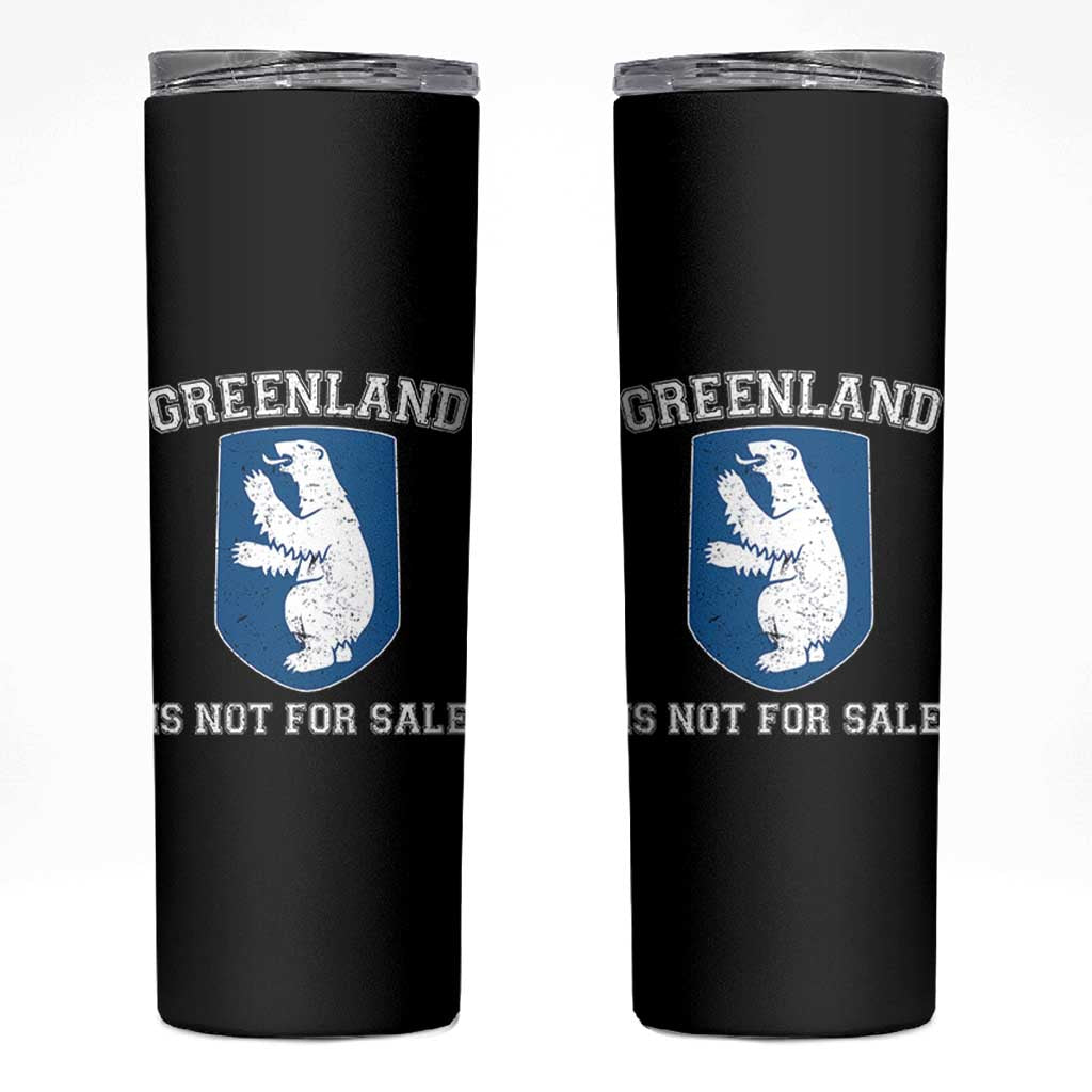 Greenland Is Not For Sale Skinny Tumbler Polar Bear Vintage Political Protest