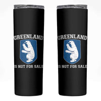 Greenland Is Not For Sale Skinny Tumbler Polar Bear Vintage Political Protest