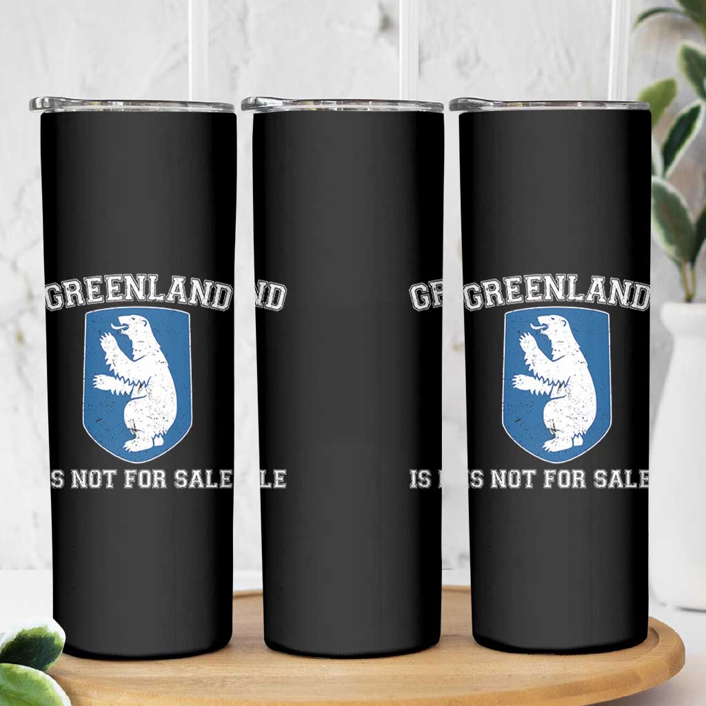 Greenland Is Not For Sale Skinny Tumbler Polar Bear Vintage Political Protest