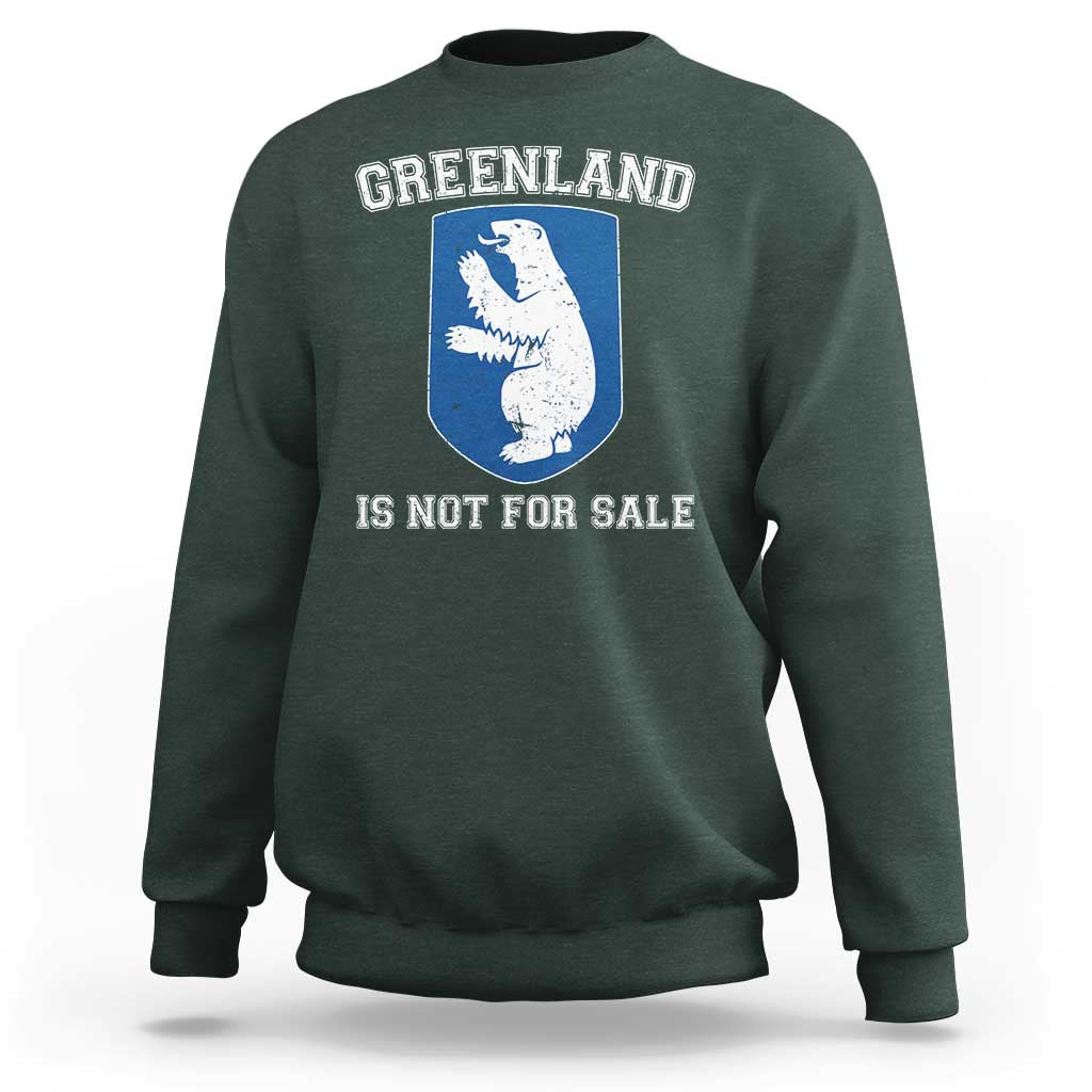 Greenland Is Not For Sale Sweatshirt Polar Bear Vintage Political Protest