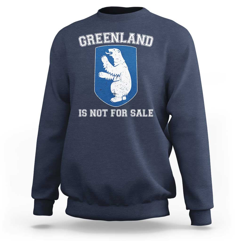 Greenland Is Not For Sale Sweatshirt Polar Bear Vintage Political Protest