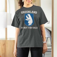 Greenland Is Not For Sale T Shirt For Women Polar Bear Vintage Political Protest
