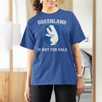 Greenland Is Not For Sale T Shirt For Women Polar Bear Vintage Political Protest