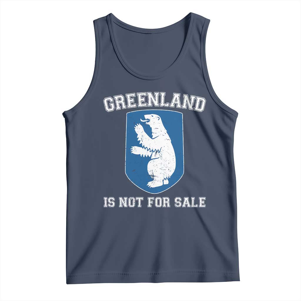 Greenland Is Not For Sale Tank Top Polar Bear Vintage Political Protest