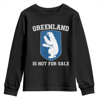 Greenland Is Not For Sale Youth Sweatshirt Polar Bear Vintage Political Protest