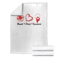 Peace Love Greenland Throw Blanket Sunflower Flag Stand With Greenland