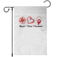 Peace Love Greenland Garden Flag Sunflower Flag Stand With Greenland