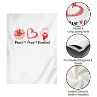Peace Love Greenland Garden Flag Sunflower Flag Stand With Greenland