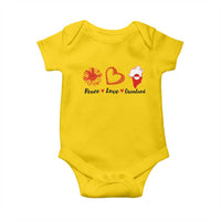 Peace Love Greenland Baby Onesie Sunflower Flag Stand With Greenland