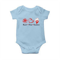 Peace Love Greenland Baby Onesie Sunflower Flag Stand With Greenland
