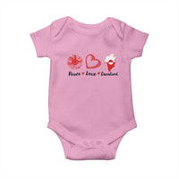 Peace Love Greenland Baby Onesie Sunflower Flag Stand With Greenland