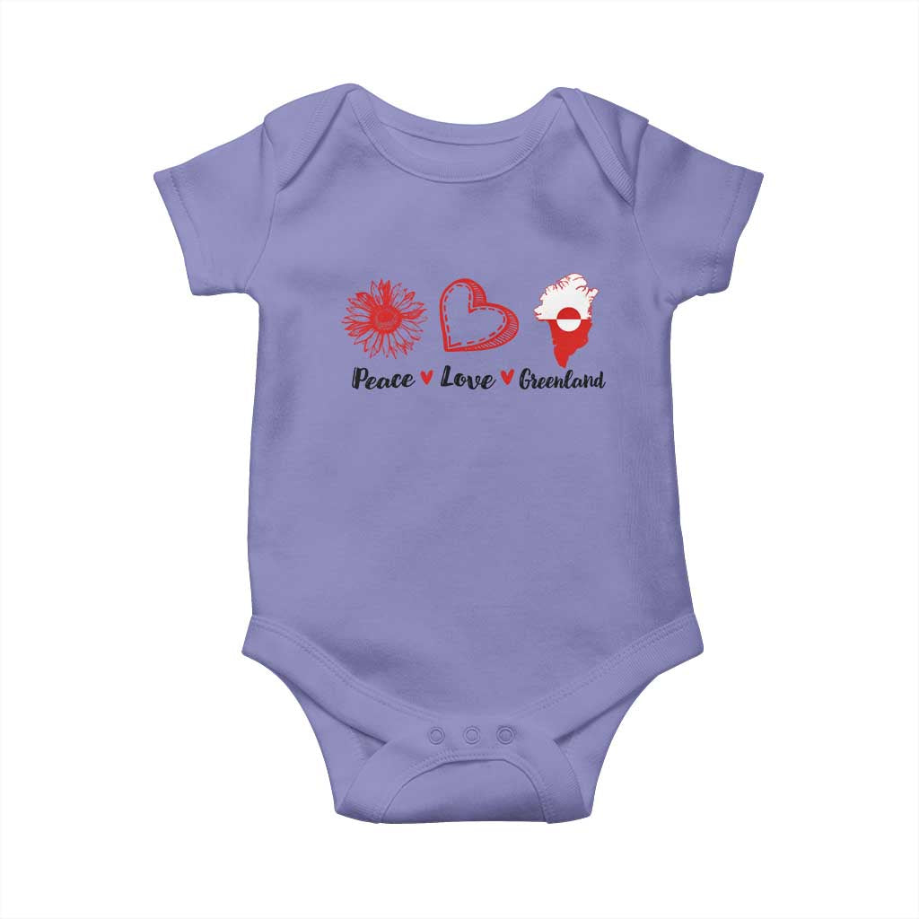 Peace Love Greenland Baby Onesie Sunflower Flag Stand With Greenland