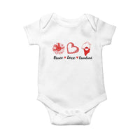 Peace Love Greenland Baby Onesie Sunflower Flag Stand With Greenland