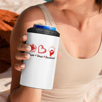Peace Love Greenland 4 in 1 Can Cooler Tumbler Sunflower Flag Stand With Greenland