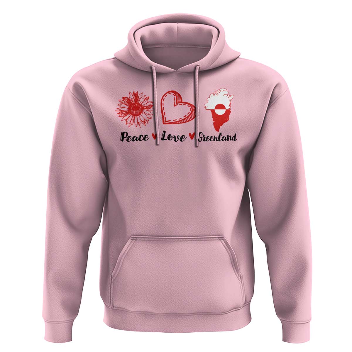 Peace Love Greenland Hoodie Sunflower Flag Stand With Greenland