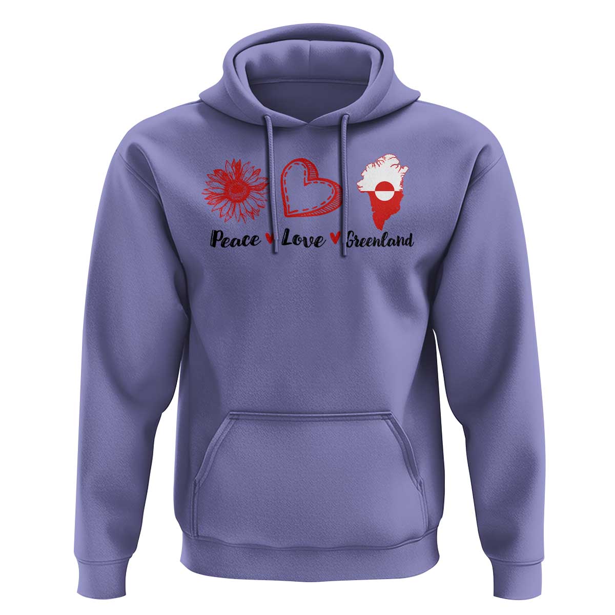 Peace Love Greenland Hoodie Sunflower Flag Stand With Greenland